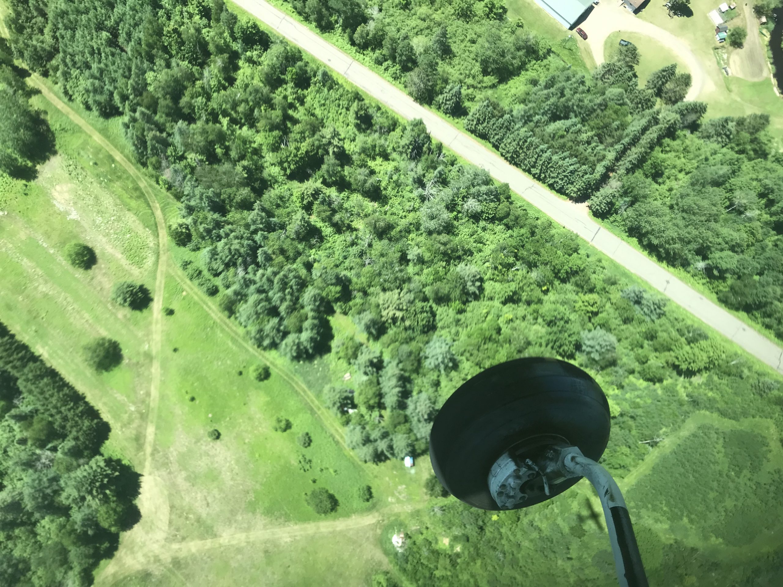 View from cessna during flight mission.